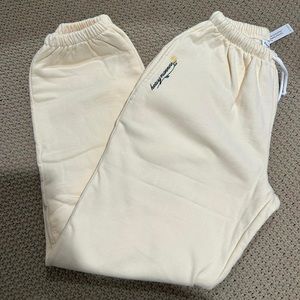 NWT Light Yellow Heavy Manners Sweatpants